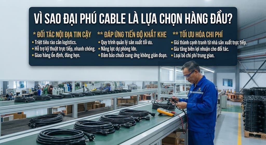 công ty sản xuất dây nguồn đại phú cable